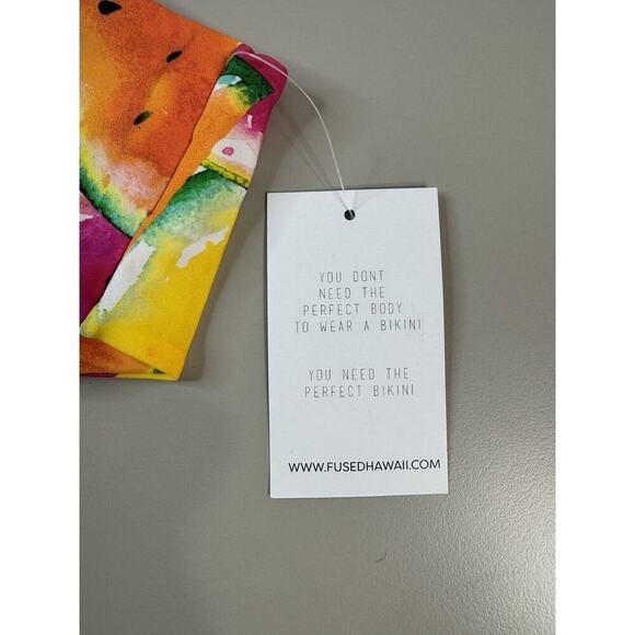 Fused Hawaii Haleakala Bikini Bottom Sz XL Summer Fruit Print Vacation Tropical - Picture 4 of 10